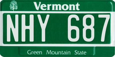 VT license plate NHY687