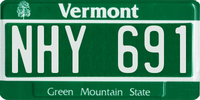 VT license plate NHY691