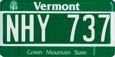 VT license plate NHY737