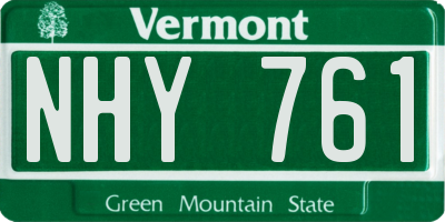 VT license plate NHY761