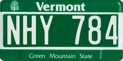 VT license plate NHY784