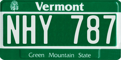 VT license plate NHY787