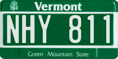 VT license plate NHY811