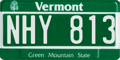 VT license plate NHY813