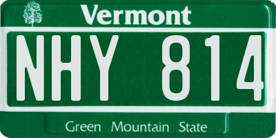 VT license plate NHY814