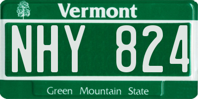 VT license plate NHY824