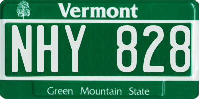 VT license plate NHY828