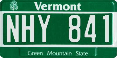 VT license plate NHY841