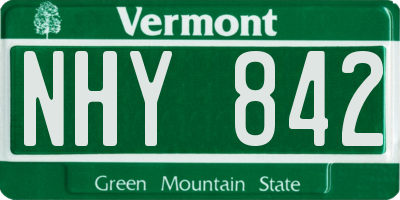 VT license plate NHY842