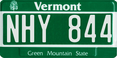 VT license plate NHY844