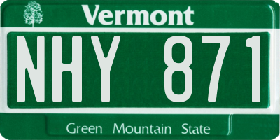VT license plate NHY871