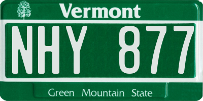 VT license plate NHY877