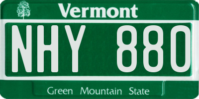 VT license plate NHY880