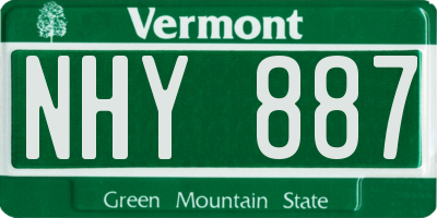 VT license plate NHY887