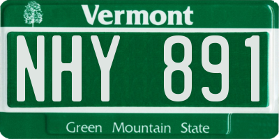 VT license plate NHY891