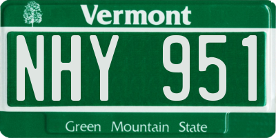 VT license plate NHY951