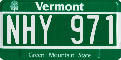 VT license plate NHY971