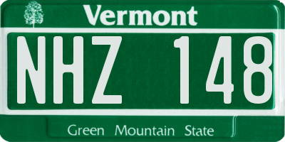 VT license plate NHZ148