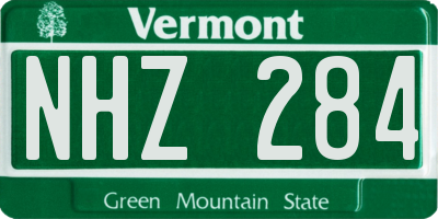 VT license plate NHZ284