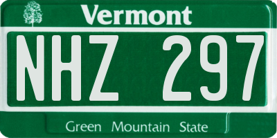 VT license plate NHZ297