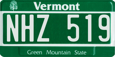 VT license plate NHZ519
