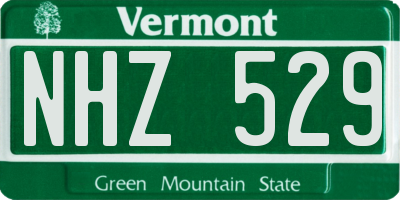VT license plate NHZ529