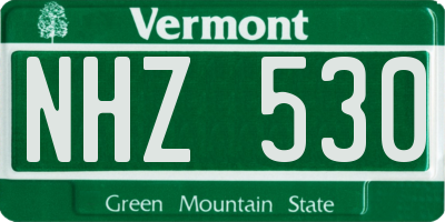 VT license plate NHZ530