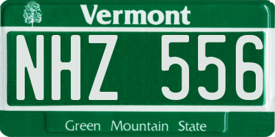 VT license plate NHZ556