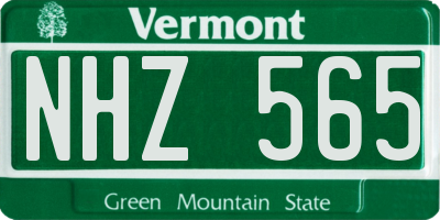 VT license plate NHZ565