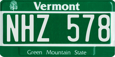 VT license plate NHZ578