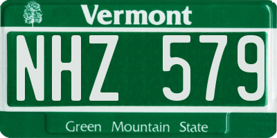VT license plate NHZ579
