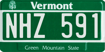 VT license plate NHZ591