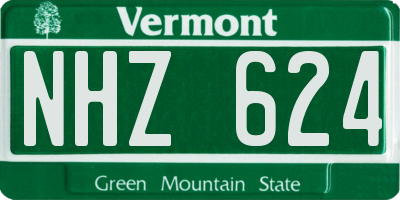 VT license plate NHZ624