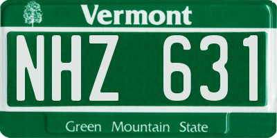VT license plate NHZ631