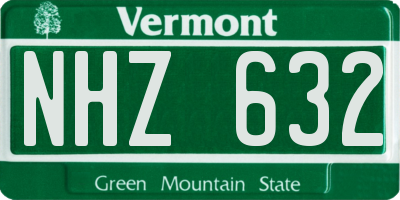 VT license plate NHZ632