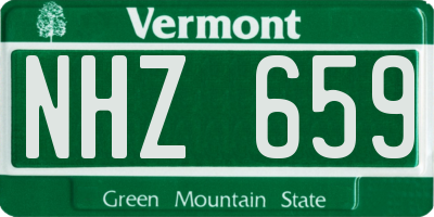 VT license plate NHZ659