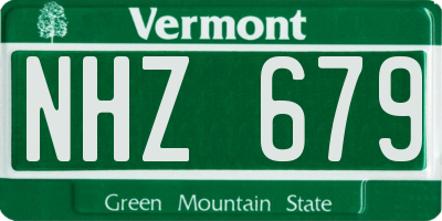 VT license plate NHZ679