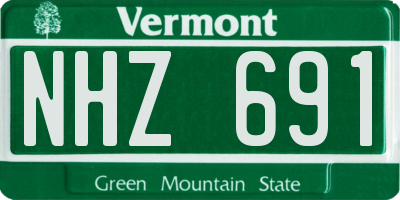 VT license plate NHZ691