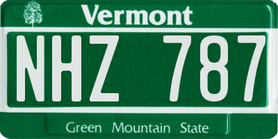 VT license plate NHZ787