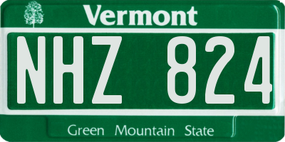 VT license plate NHZ824