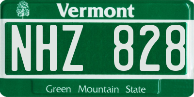 VT license plate NHZ828
