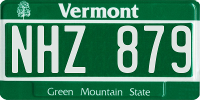 VT license plate NHZ879