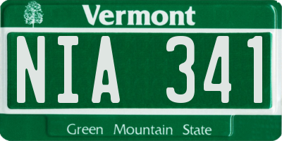 VT license plate NIA341