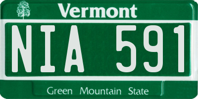 VT license plate NIA591