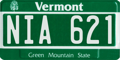 VT license plate NIA621