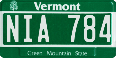 VT license plate NIA784