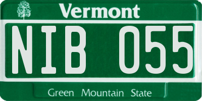 VT license plate NIB055