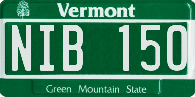 VT license plate NIB150