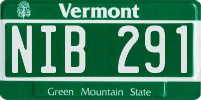 VT license plate NIB291