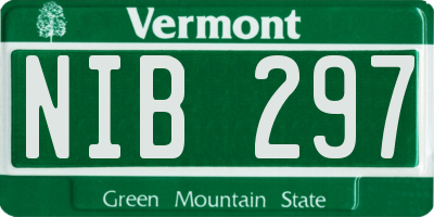 VT license plate NIB297